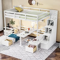 Convertible Bunk Beds With Additional Features (E.G., Storage, Desks)
