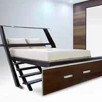 King Size Floating Bed Frame With Stairs