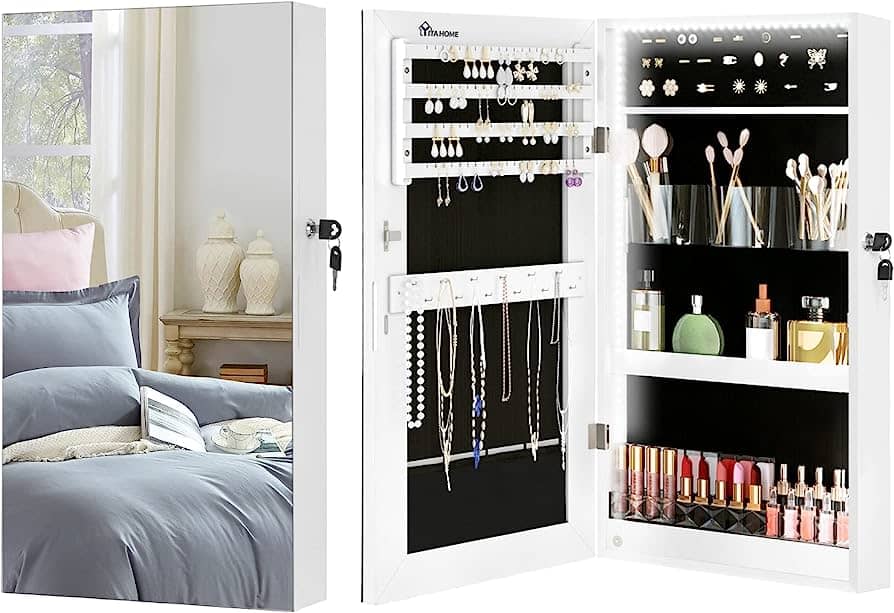 Mirrored Dressers With Additional Storage Features